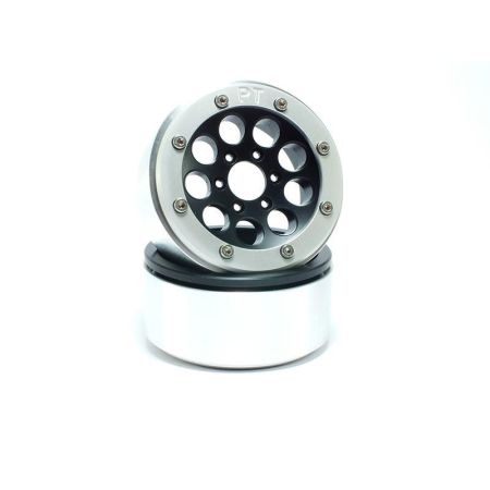 Metsafil Beadlock Wheels GUN Black/Silver 1.9 (2) w/o Hub (MT5020BS) Metsafil Beadlock Wheels GUN Black/Silver 1.9 (2) w/o Hub (MT5020BS)