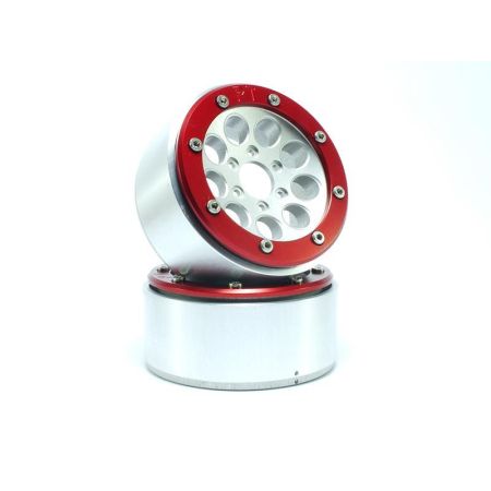 Metsafil Beadlock Wheels GUN Silver/Red 1.9 (2) w/o Hub (MT5020SR) Metsafil Beadlock Wheels GUN Silver/Red 1.9 (2) w/o Hub (MT5020SR)