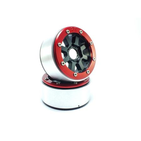 Metsafil Beadlock Wheels HAMMER Black/Red 1.9 (2) w/o Hub (MT5040BR) Metsafil Beadlock Wheels HAMMER Black/Red 1.9 (2) w/o Hub (MT5040BR)