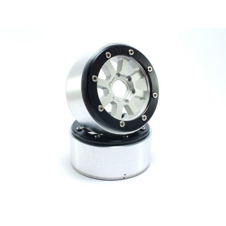 Metsafil Beadlock Wheels HAMMER Silver/Black 1.9 (2) w/o Hub (MT5040SB) Metsafil Beadlock Wheels HAMMER Silver/Black 1.9 (2) w/o Hub (MT5040SB)