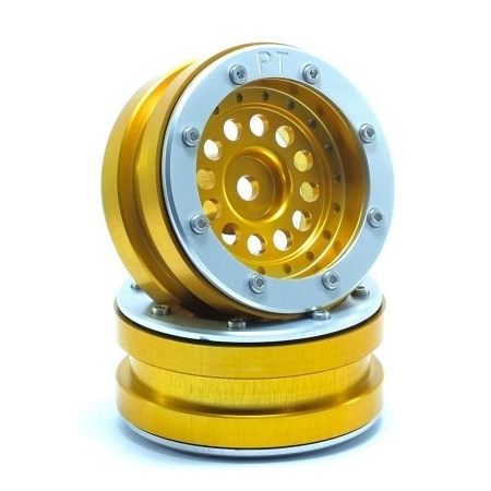 Metsafil Beadlock Wheels PT-Bullet Gold/Silver 1.9 (2 pcs) (MT0020GOS) Metsafil Beadlock Wheels PT-Bullet Gold/Silver 1.9 (2 pcs) (MT0020GOS)