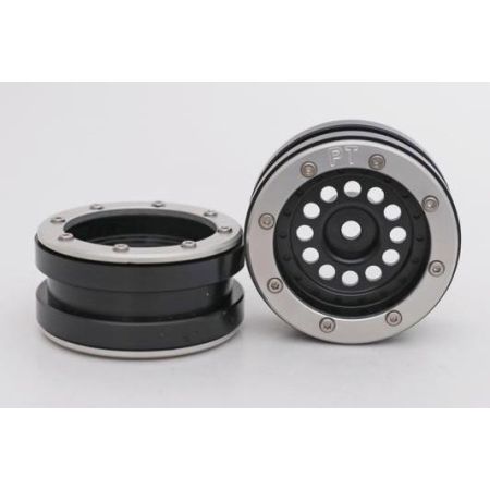 Metsafil Beadlock Wheels PT-Bullet Black/Silver 1.9 (2 pcs)Â (MT0020BSÂ ) Metsafil Beadlock Wheels PT-Bullet Black/Silver 1.9 (2 pcs)Â (MT0020BSÂ )