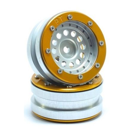 Metsafil Beadlock Wheels PT-Bullet Silver/Gold 1.9 (2 pcs) (MT0020SGO) Metsafil Beadlock Wheels PT-Bullet Silver/Gold 1.9 (2 pcs) (MT0020SGO)