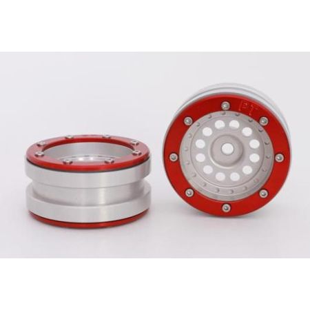 Metsafil Beadlock Wheels PT-Bullet Silver/Red 1.9 (2 pcs)Â (MT0020SRÂ ) Metsafil Beadlock Wheels PT-Bullet Silver/Red 1.9 (2 pcs)Â (MT0020SRÂ )