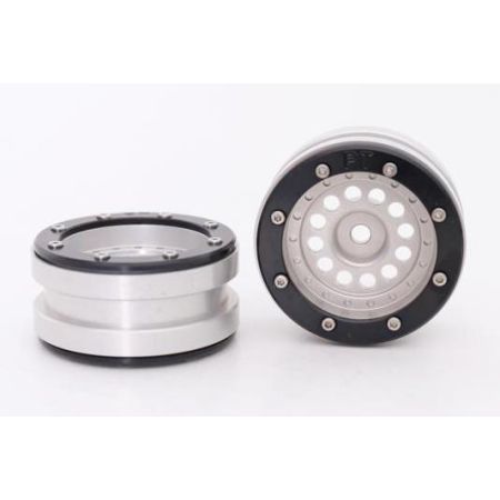 Metsafil Beadlock Wheels PT-Bullet Silver/Black 1.9 (2 pcs)Â (MT0020SBÂ ) Metsafil Beadlock Wheels PT-Bullet Silver/Black 1.9 (2 pcs)Â (MT0020SBÂ )