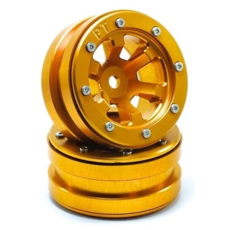 Metsafil Beadlock Wheels PT-Claw Gold/Gold 1.9 (2 pcs) (MT0060GOGO) Metsafil Beadlock Wheels PT-Claw Gold/Gold 1.9 (2 pcs) (MT0060GOGO)