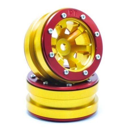 Metsafil Beadlock Wheels PT-Claw Gold/Red 1.9 (2 pcs) (MT0060GOR) Metsafil Beadlock Wheels PT-Claw Gold/Red 1.9 (2 pcs) (MT0060GOR)