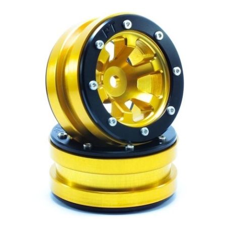 Metsafil Beadlock Wheels PT-Claw Gold/Black 1.9 (2 pcs) (MT0060GOB) Metsafil Beadlock Wheels PT-Claw Gold/Black 1.9 (2 pcs) (MT0060GOB)