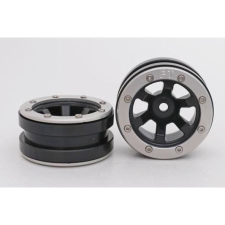 Metsafil Beadlock Wheels PT-Claw Black/Silver 1.9 (2 pcs)Â (MT0060BSÂ ) Metsafil Beadlock Wheels PT-Claw Black/Silver 1.9 (2 pcs)Â (MT0060BSÂ )