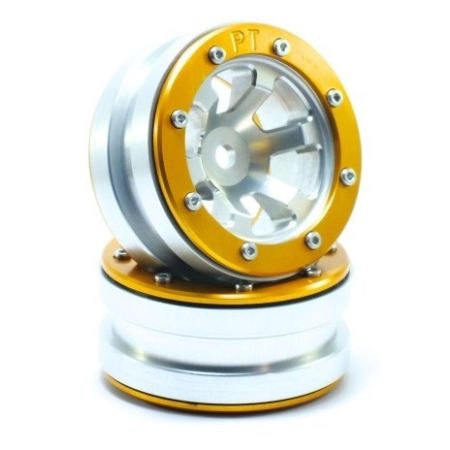 Metsafil Beadlock Wheels PT-Claw Silver/Gold 1.9 (2 pcs) (MT0060SGO) Metsafil Beadlock Wheels PT-Claw Silver/Gold 1.9 (2 pcs) (MT0060SGO)