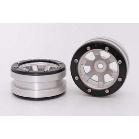 Metsafil Beadlock Wheels PT-Claw Silver/Black 1.9 (2 pcs)Â (MT0060SBÂ ) Metsafil Beadlock Wheels PT-Claw Silver/Black 1.9 (2 pcs)Â (MT0060SBÂ )