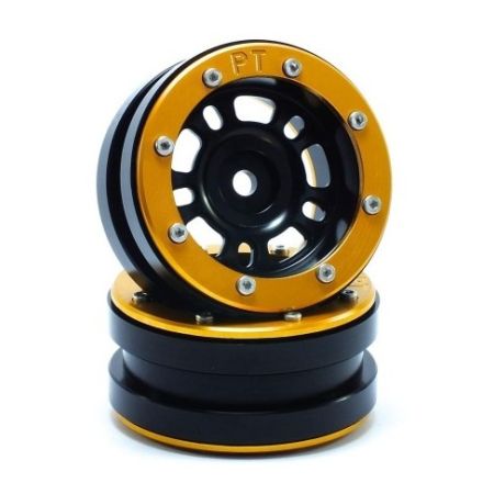 Metsafil Beadlock Wheels PT-Distractor Black/Gold 1.9 (2 pcs) (MT0040BGO) Metsafil Beadlock Wheels PT-Distractor Black/Gold 1.9 (2 pcs) (MT0040BGO)