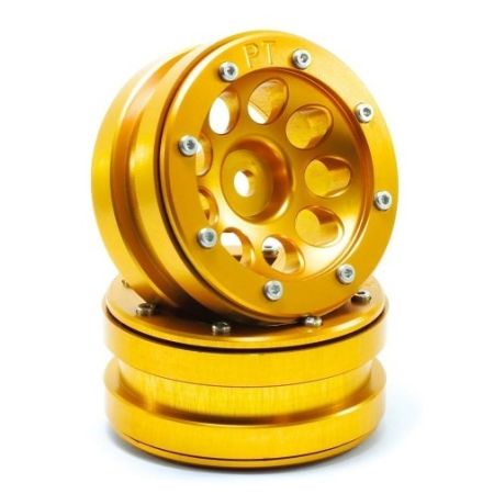 Metsafil Beadlock Wheels PT-Ecohole Gold/Gold 1.9 (2 pcs) (MT0050GOGO) Metsafil Beadlock Wheels PT-Ecohole Gold/Gold 1.9 (2 pcs) (MT0050GOGO)