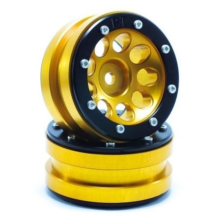 Metsafil Beadlock Wheels PT-Ecohole Gold/Black 1.9 (2 pcs) (MT0050GOB) Metsafil Beadlock Wheels PT-Ecohole Gold/Black 1.9 (2 pcs) (MT0050GOB)