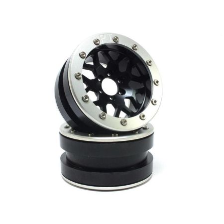 Metsafil Beadlock Wheels PT-MESH black/silver 2.2 (2) w/o Hub (MT2210BS) Metsafil Beadlock Wheels PT-MESH black/silver 2.2 (2) w/o Hub (MT2210BS)