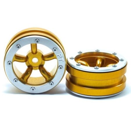 Metsafil Beadlock Wheels PT-Safari Gold/Silver 1.9 (2 pcs) (MT0010GOS) Metsafil Beadlock Wheels PT-Safari Gold/Silver 1.9 (2 pcs) (MT0010GOS)