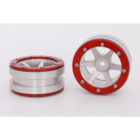 Metsafil Beadlock Wheels PT-Slingshot Silver/Red 1.9 (2 pcs)Â (MT0030SRÂ ) Metsafil Beadlock Wheels PT-Slingshot Silver/Red 1.9 (2 pcs)Â (MT0030SRÂ )