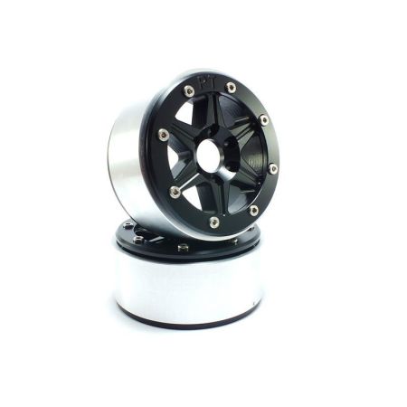 Metsafil Beadlock Wheels SIXSTAR Black/Black 1.9 (2) w/o Hub (MT5010BB) Metsafil Beadlock Wheels SIXSTAR Black/Black 1.9 (2) w/o Hub (MT5010BB)