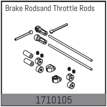 Absima Brake Rods And Throttle Rods (AB1710105)