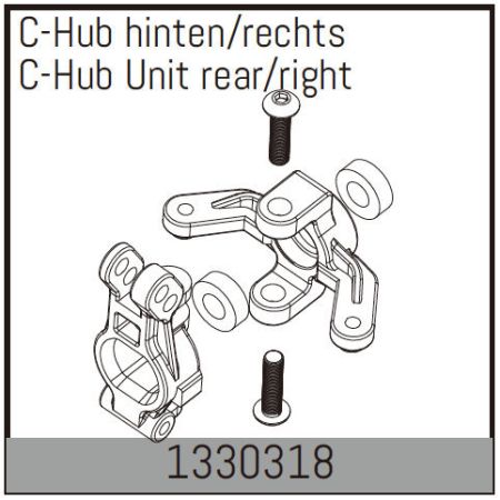 Absima C-Hub Unit rear/right Absima C-Hub Unit rear/right