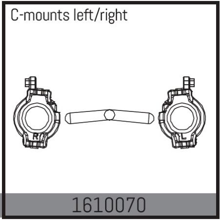 Absima C-Mounts Left/Right (AB1610070) Absima C-Mounts Left/Right (AB1610070)