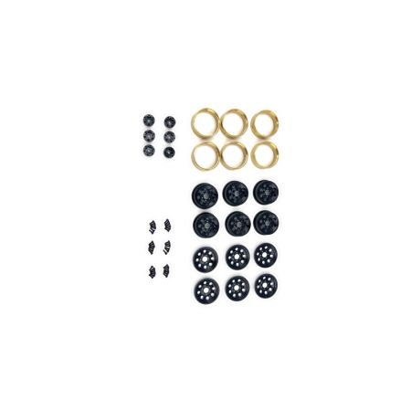 Absima CR-18P 6X6 1.2 Steelie Bead Lock Wheel ( Black )