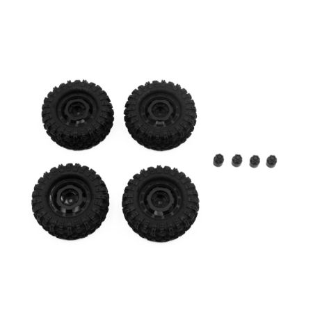 Absima CR-18P Truck Wheel/ Tire Set (Black) Absima CR-18P Truck Wheel/ Tire Set (Black)