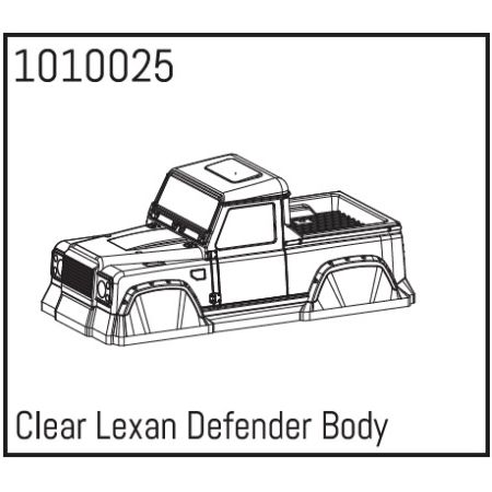 Absima Clear Lexan Defender Body
