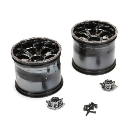 Losi 420S Force Wheel w/cap, Blk Chrome (2): LST (G-LOS44000) Losi 420S Force Wheel w/cap, Blk Chrome (2): LST (G-LOS44000)