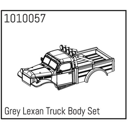 Absima Grey Lexan Power Wagon Body Set