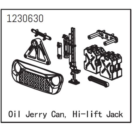 Absima Grill, Oil Jerry Can and High Lift Jack