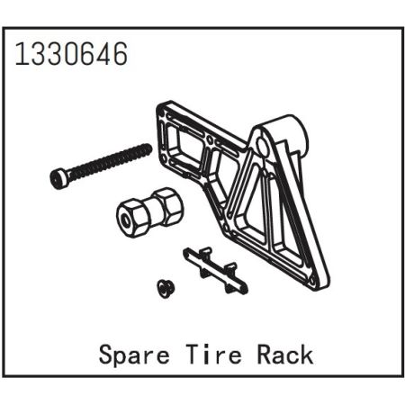 Absima Spare Tire Rack - Yucatan (AB1330646) Absima Spare Tire Rack - Yucatan (AB1330646)