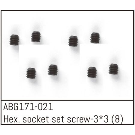Absima Hex. Socket Set Screw M3*3 (8) (ABG171-021) Absima Hex. Socket Set Screw M3*3 (8) (ABG171-021)