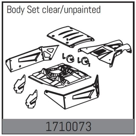 Absima Body Set Clear/Unpainted (AB1710073) Absima Body Set Clear/Unpainted (AB1710073)