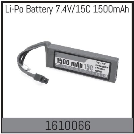 Absima Li-Po Battery 7.4V/15C 1500mAh (AB1610066)