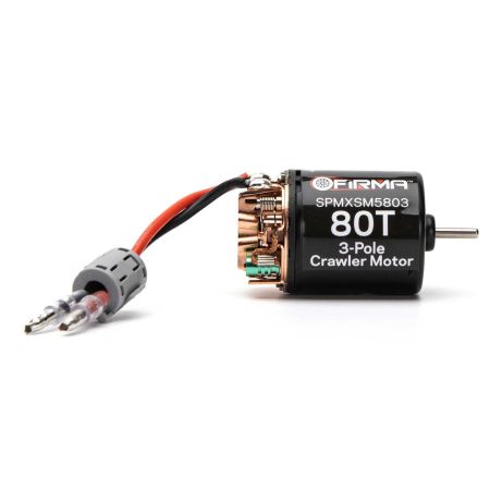 Spektrum Firma 80T Rebuildable 3-Pole Brushed Crawler Motor (M-SPMXSM5803) Spektrum Firma 80T Rebuildable 3-Pole Brushed Crawler Motor (M-SPMXSM5803)