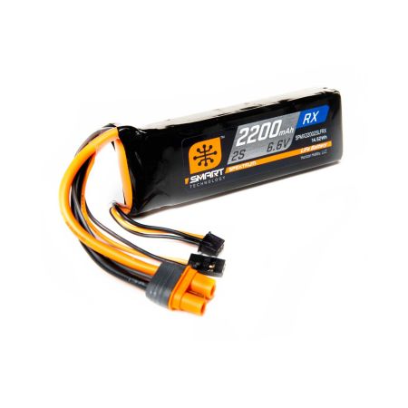 Spektrum 2200mAh 2S 6.6V Smart LiFe Receiver Battery; IC3 (O-SPMX22002SLFRX) Spektrum 2200mAh 2S 6.6V Smart LiFe Receiver Battery; IC3 (O-SPMX22002SLFRX)