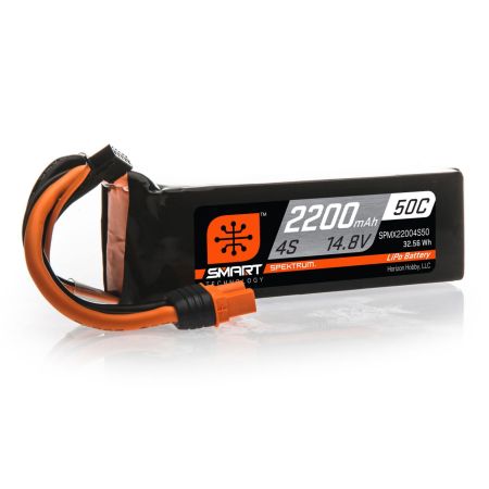 Spektrum 2200mAh 4S 14.8V 50C Smart LiPo Battery; IC3 (O-SPMX22004S50) Spektrum 2200mAh 4S 14.8V 50C Smart LiPo Battery; IC3 (O-SPMX22004S50)