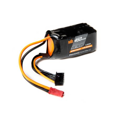 Spektrum 450mAh 4S 14.8V 50C LiPo Battery; JST (O-SPMX4504S50) Spektrum 450mAh 4S 14.8V 50C LiPo Battery; JST (O-SPMX4504S50)