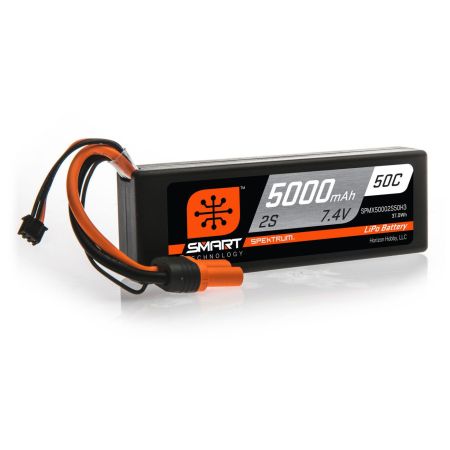 Spektrum 5000mAh 2S 7.4V 50C Smart LiPo Hardcase; IC3 (O-SPMX50002S50H3) Spektrum 5000mAh 2S 7.4V 50C Smart LiPo Hardcase; IC3 (O-SPMX50002S50H3)