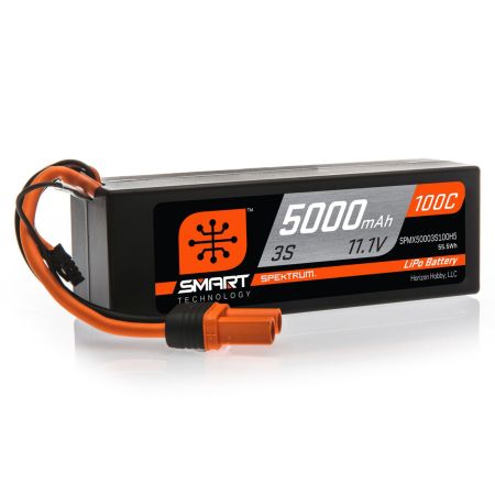 Spektrum 5000mAh 3S 11.1V 100C Smart LiPo Hardcase; IC5 (O-SPMX50003S100H5) Spektrum 5000mAh 3S 11.1V 100C Smart LiPo Hardcase; IC5 (O-SPMX50003S100H5)
