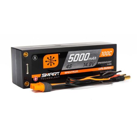 Spektrum 5000mAh 4S 14.8V 100C Smart LiPo Short; 5mm Tubes (O-SPMX50004S100HT) Spektrum 5000mAh 4S 14.8V 100C Smart LiPo Short; 5mm Tubes (O-SPMX50004S100HT)