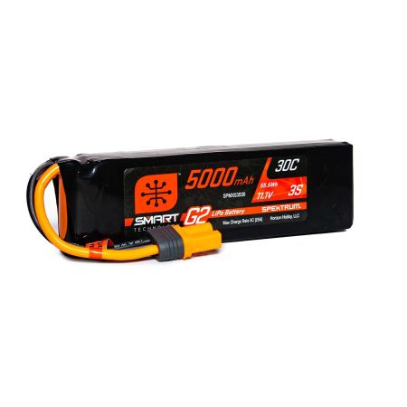 Spektrum 11.1V 5000mAh 3S 30C Smart LiPo G2: IC5 (O-SPMX53S30) Spektrum 11.1V 5000mAh 3S 30C Smart LiPo G2: IC5 (O-SPMX53S30)