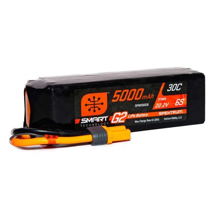 Spektrum 5000mAh 6S 22.2V SMART G2 30C IC5 (O-SPMX56S30) Spektrum 5000mAh 6S 22.2V SMART G2 30C IC5 (O-SPMX56S30)