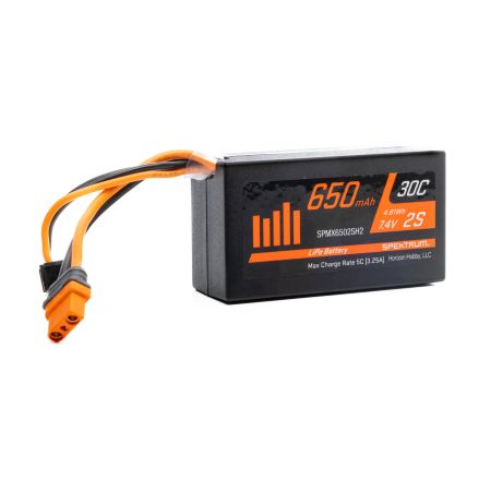 Spektrum 650mAh 2S 7.4V 30C Mini Smart G1 LiPo; IC2 (O-SPMX6502SH2) Spektrum 650mAh 2S 7.4V 30C Mini Smart G1 LiPo; IC2 (O-SPMX6502SH2)