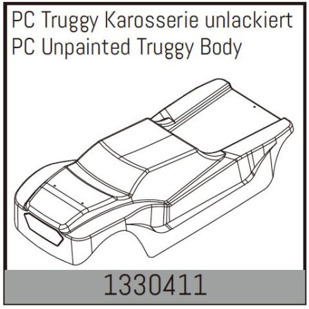 Absima PC Unpainted Truggy Body Absima PC Unpainted Truggy Body