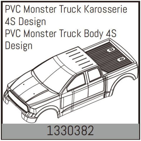 Absima PVC Monster Truck Body 4S Design Absima PVC Monster Truck Body 4S Design