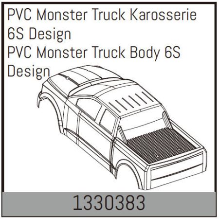 Absima PVC Monster Truck Body 6S Design Absima PVC Monster Truck Body 6S Design