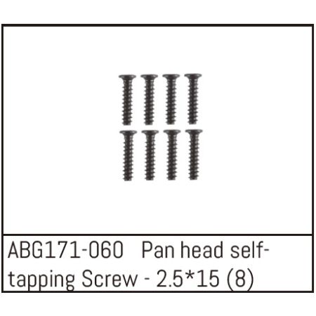 Absima Pan Head Screw M2.5*15 (8) (ABG171-060) Absima Pan Head Screw M2.5*15 (8) (ABG171-060)