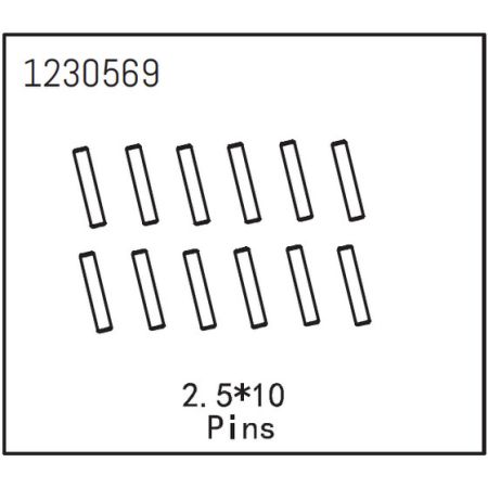 Absima Pins 2.5*12 (12) Absima Pins 2.5*12 (12)